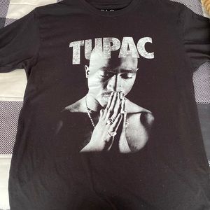 2pac short sleeve black shirt